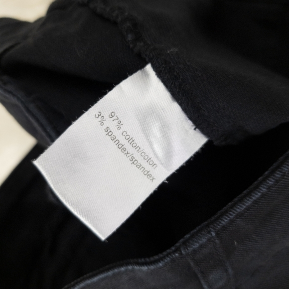 Pam & Gela Racing Stripe Raw Angled Hem Straight Leg Jeans - Picture 9 of 10